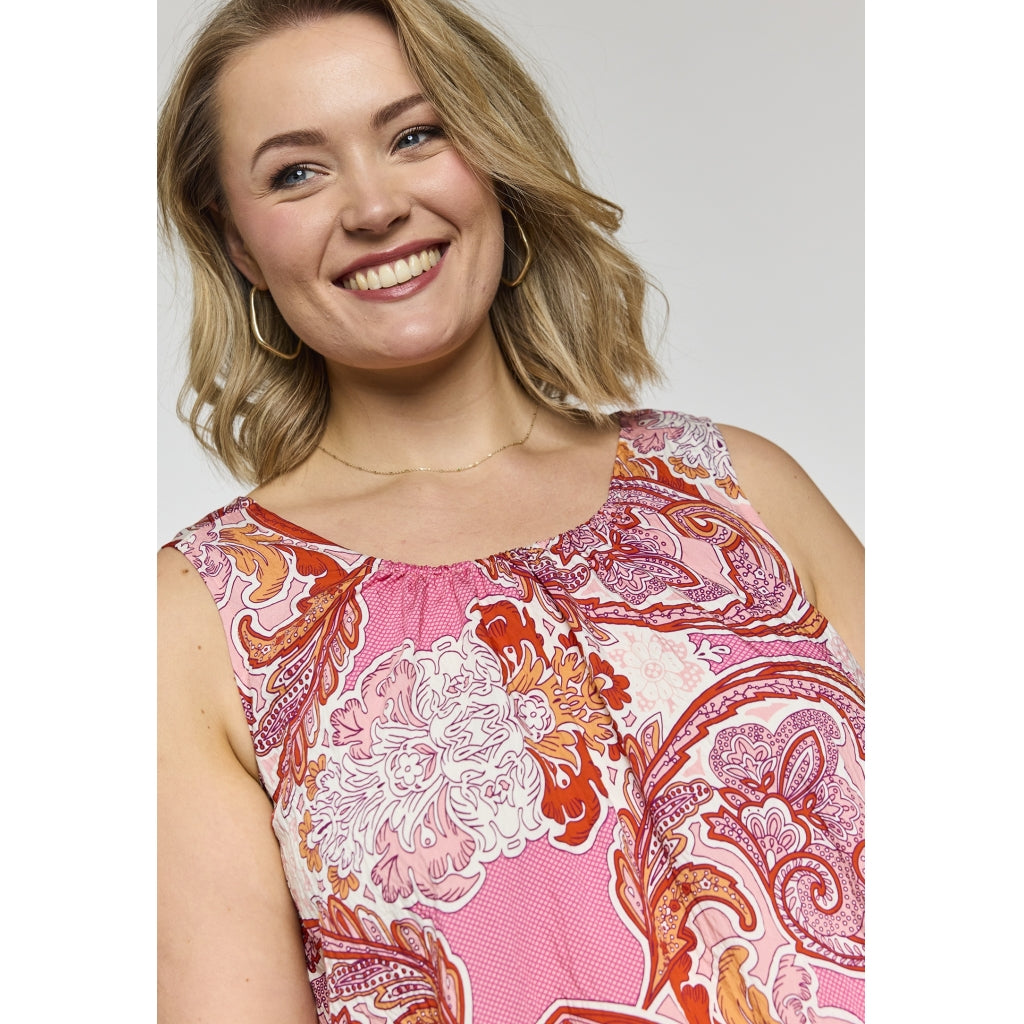 Gozzip Woman GBeata Top Top Red mix print