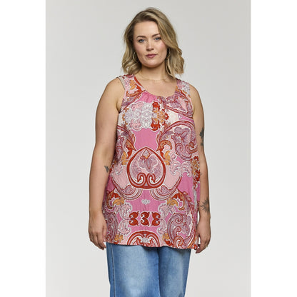 Gozzip Woman GBeata Top Top Red mix print