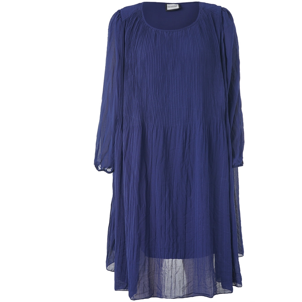 Gozzip Woman GBenedikte Plisse Dress Dress Ink blue