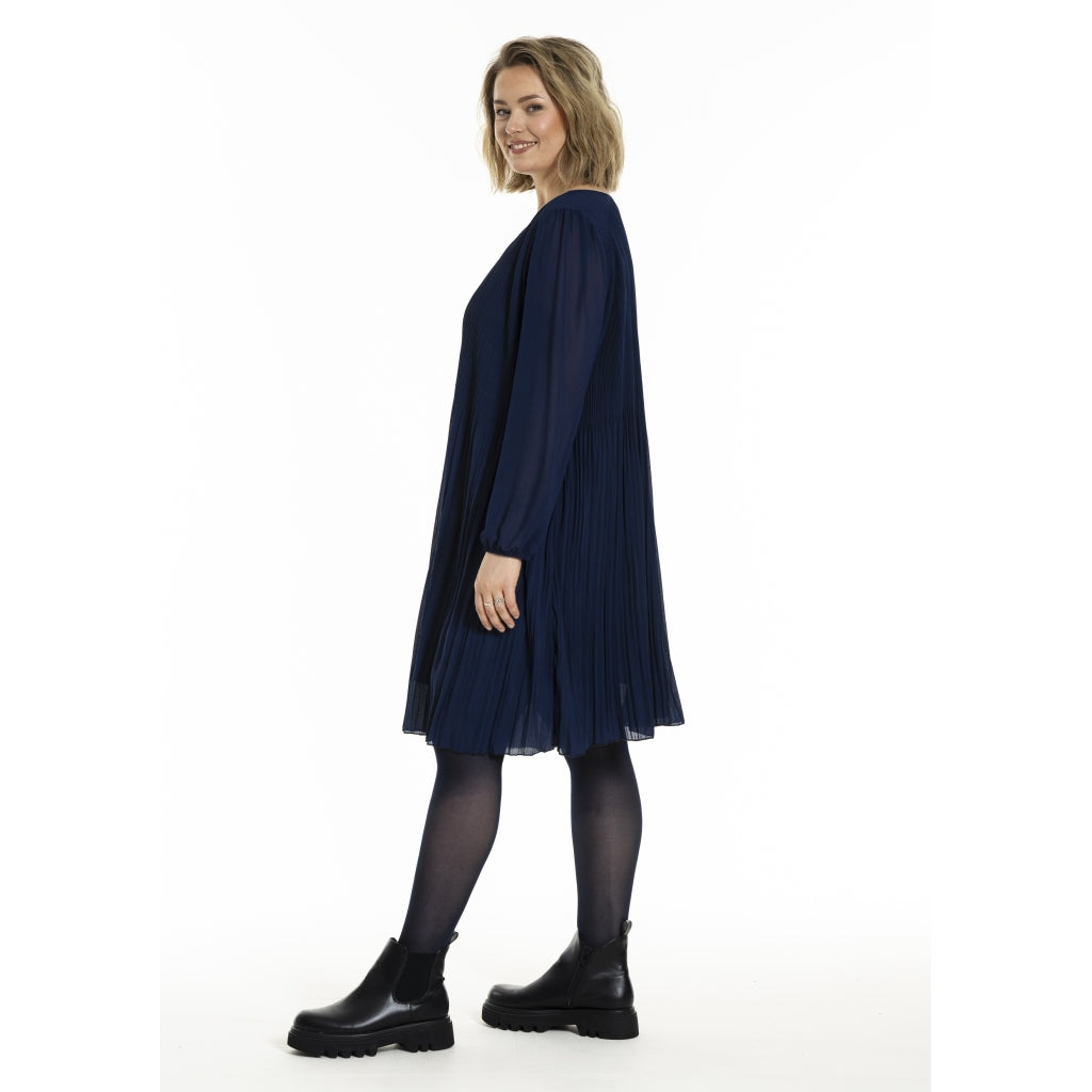 Gozzip Woman GBenedikte Plisse Dress Dress Ink blue