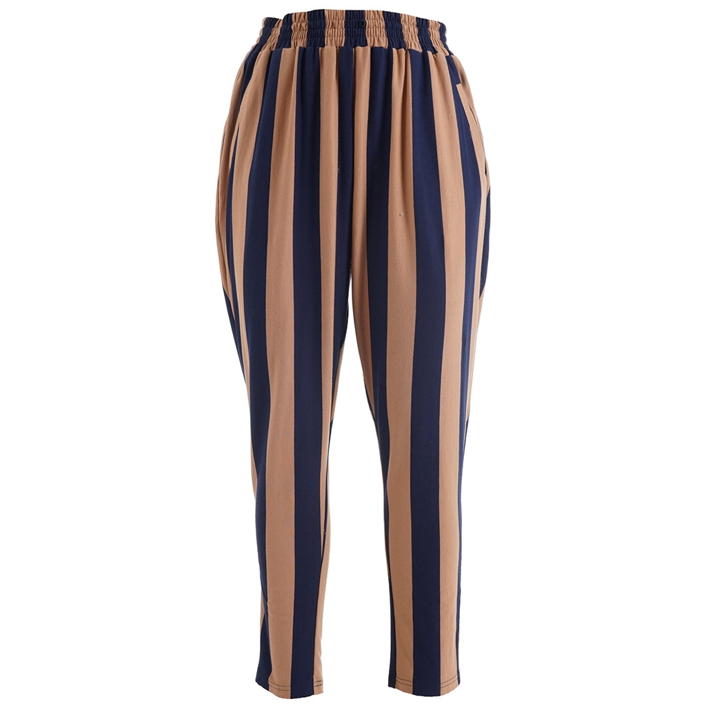Gozzip Woman GBenita Pants Pants Navy/Sand stripe