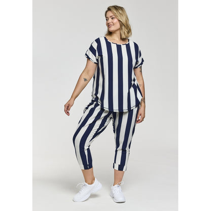 Gozzip Woman GBenita Pants Pants White/Navy stripe