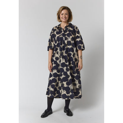 Gozzip Woman GBenna Dress Dress Sand with black flowers