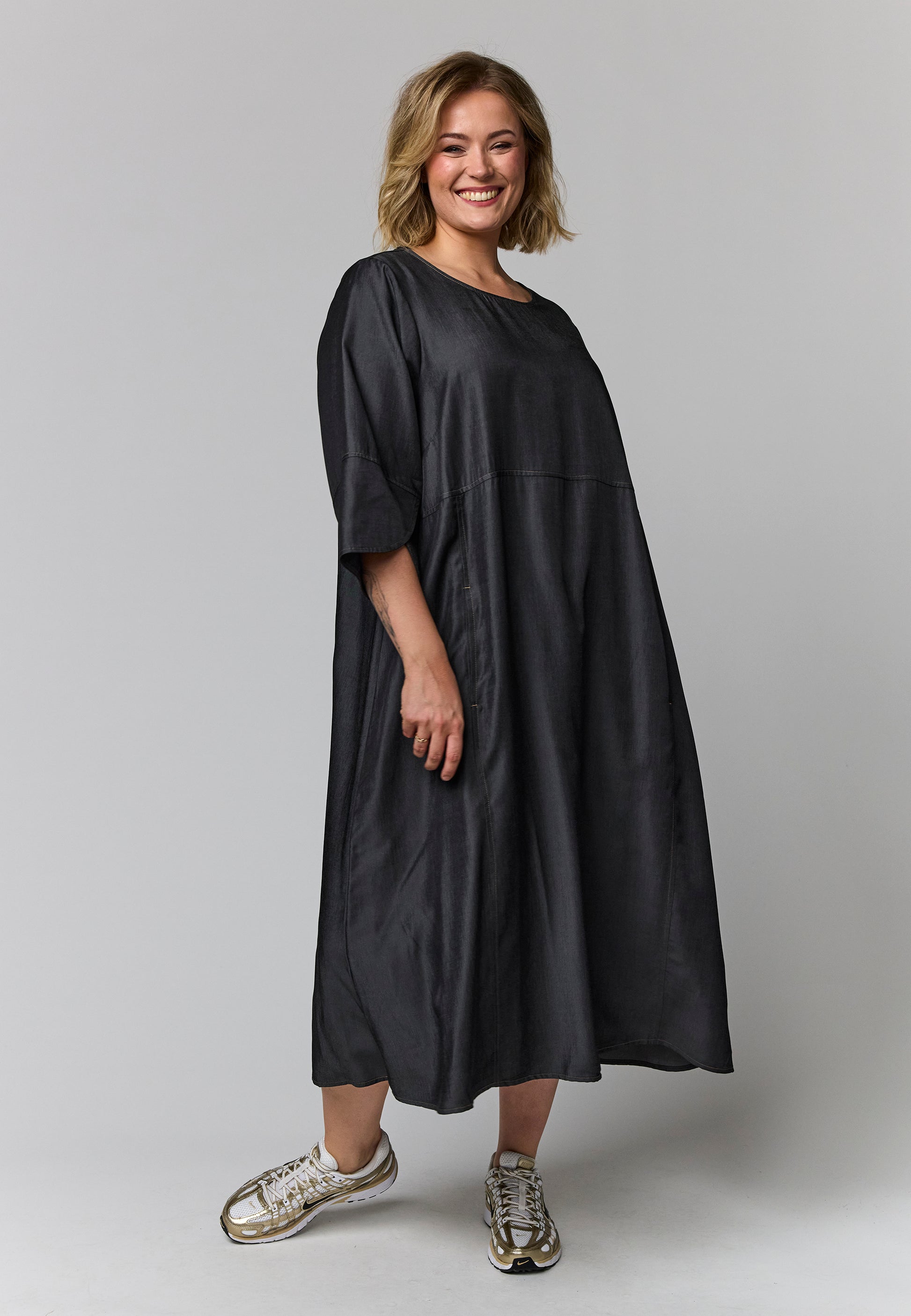 Gozzip Woman GBente Long Dress Long Dress Black