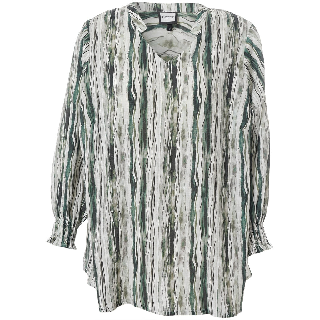 Gozzip Woman GBerit Blouse Blouse Green Stripe