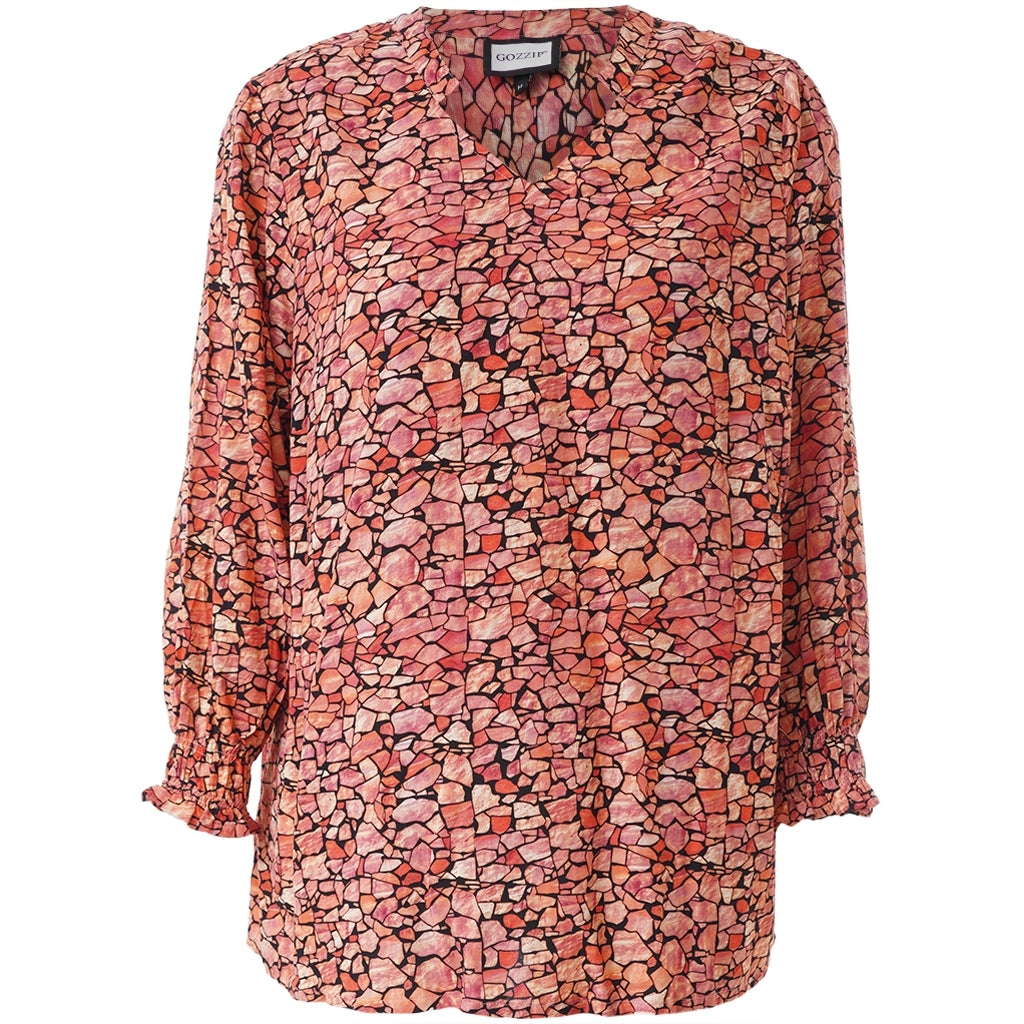 Gozzip Woman GBerit Blouse Blouse Red mosaique