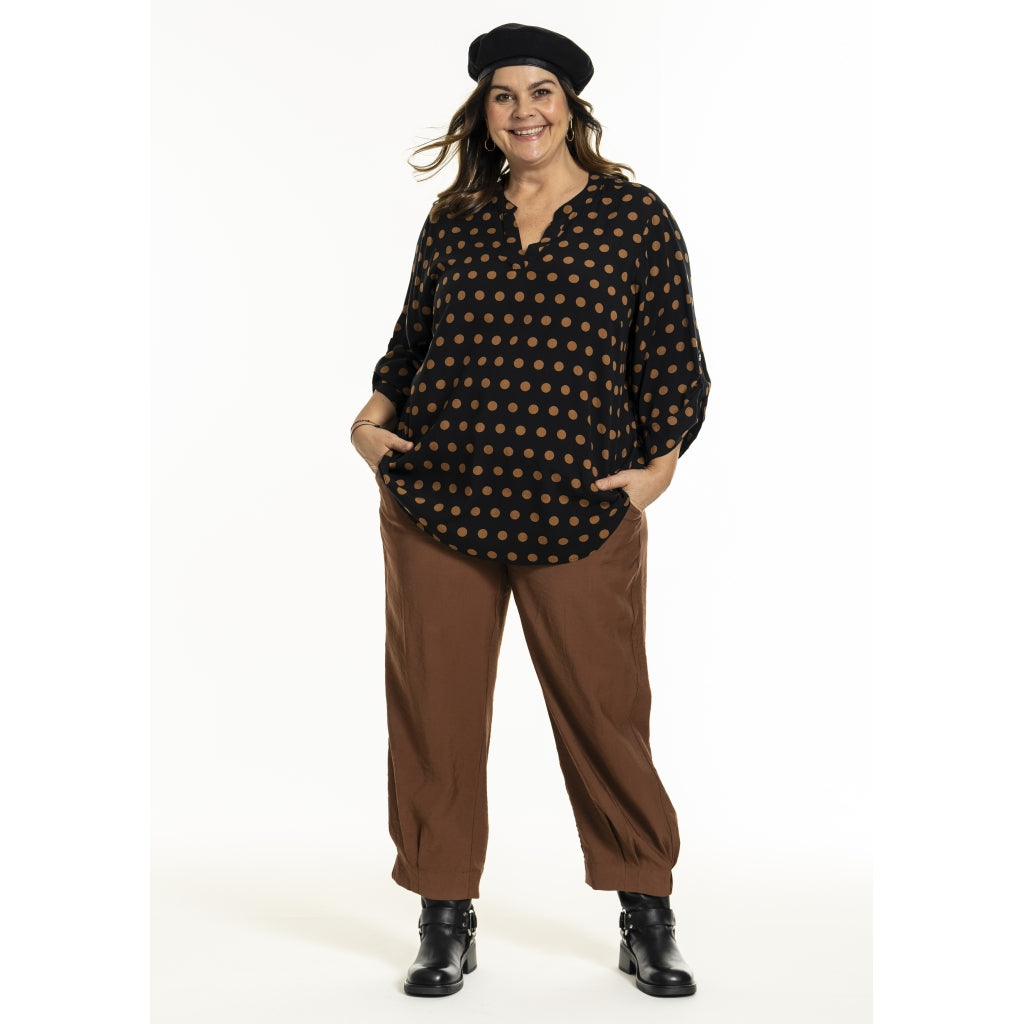 Gozzip Woman GBillie Blouse Blouse Black with dots