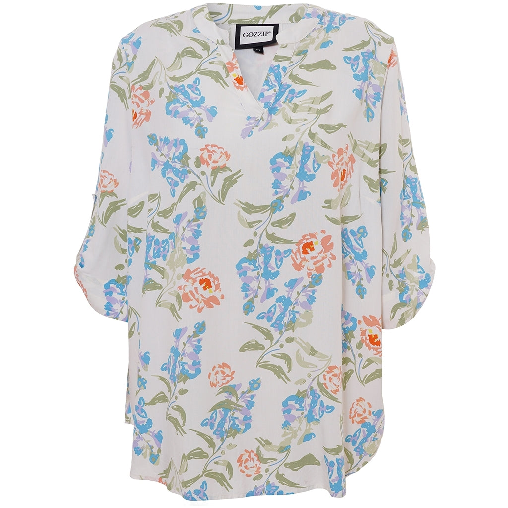 Gozzip Woman GBillie Blouse Blouse Offwhite with print