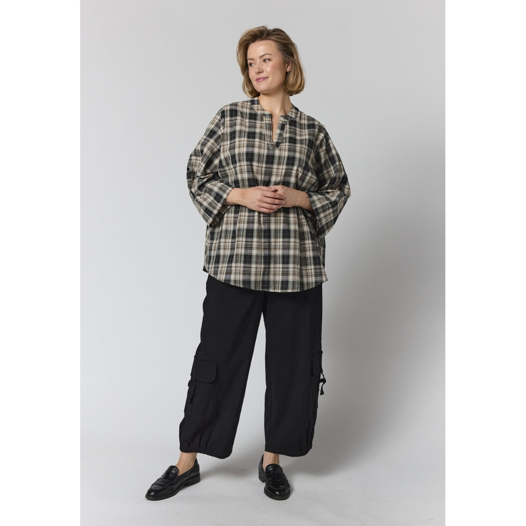 Gozzip Woman GBillie Blouse Blouse Brown check