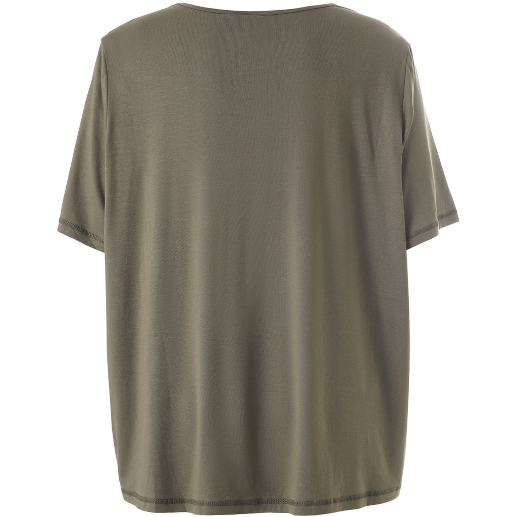 Gozzip Woman GBirka T-Shirt with print T-Shirt Army with Black