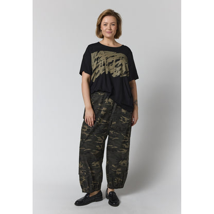 Gozzip Woman GBirka T-Shirt with print T-Shirt Black With Grey