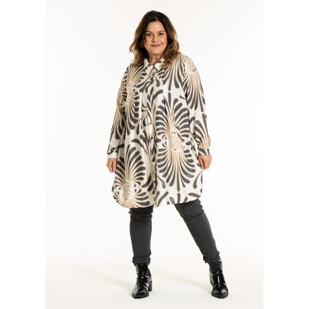Gozzip Woman GBirla Tunic Tunic Off White / Grey