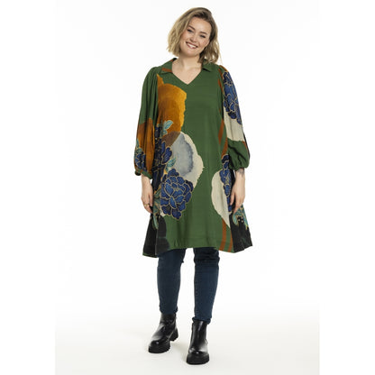 Gozzip Woman GCamilla Tunic Tunic Green Print