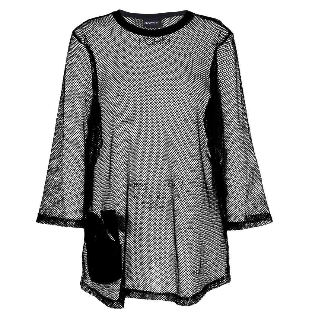 Gozzip Woman GCilla Mesh Blouse Blouse Black