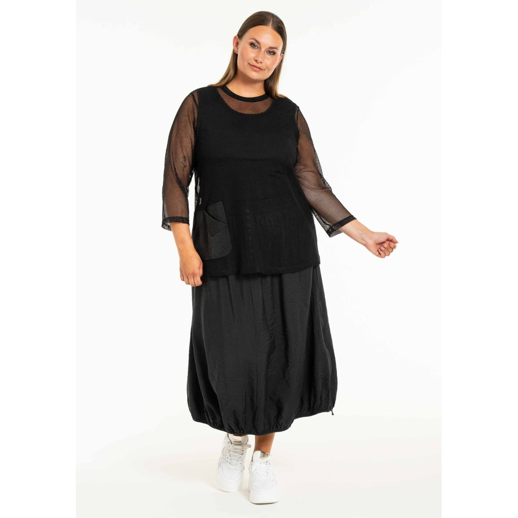 Gozzip Woman GCilla Mesh Blouse Blouse Black
