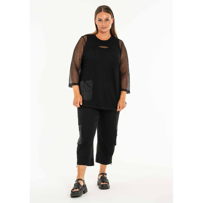 Gozzip Woman GCilla Mesh Blouse Blouse Black