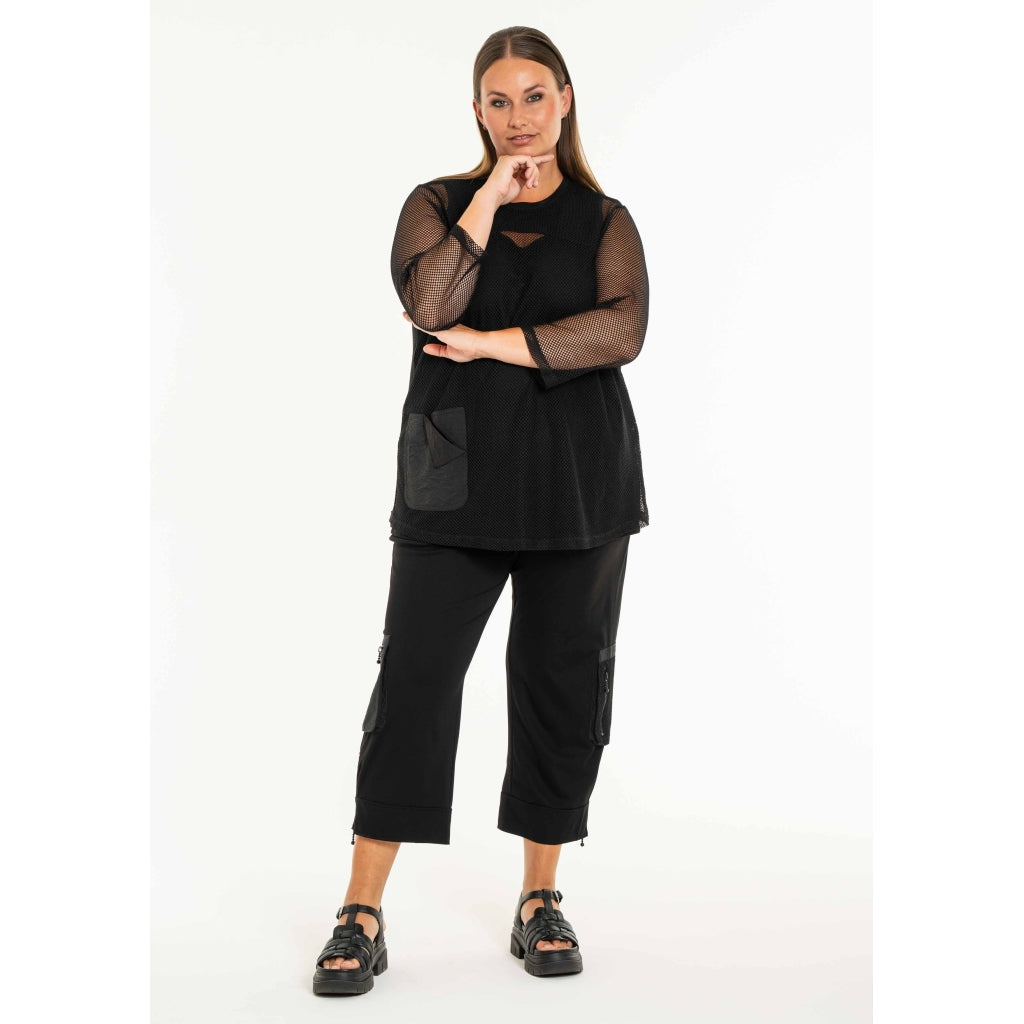 Gozzip Woman GCilla Mesh Blouse Blouse Black