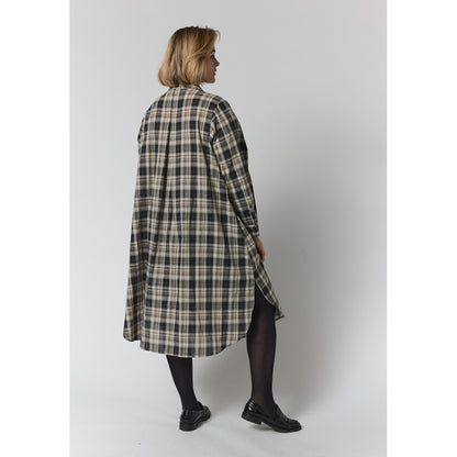 Gozzip Woman GCornelia Long Shirt Long shirt Brown check