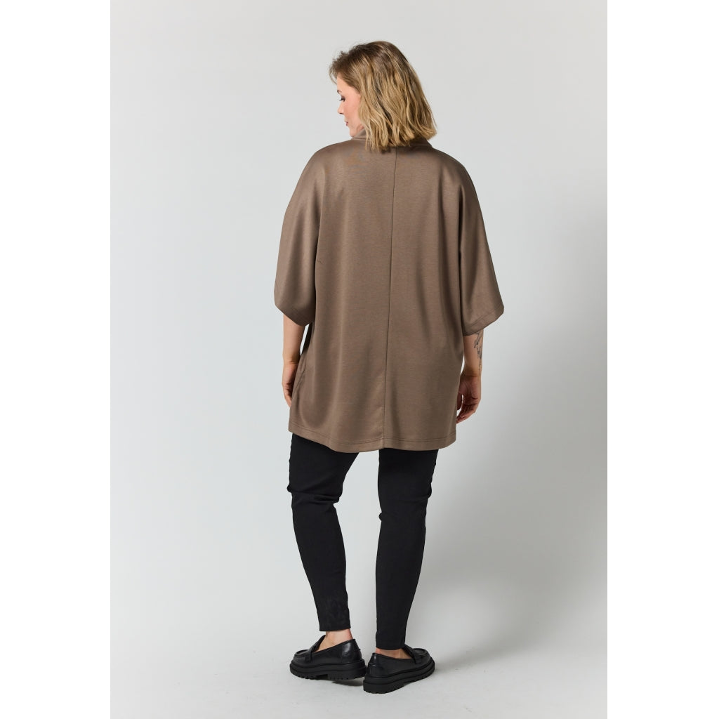 Gozzip Woman GEdit Tunic with zipper Tunic Brown