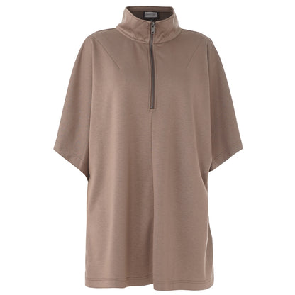Gozzip Woman GEdit Tunic with zipper Tunic Brown