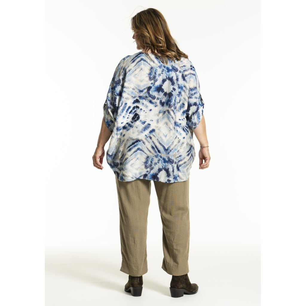 Gozzip Woman GElissa Oversize Blouse Oversize Blouse Blue print