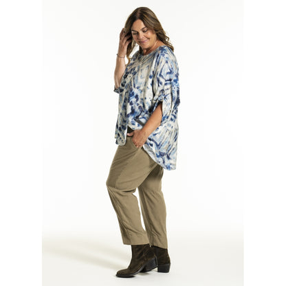 Gozzip Woman GElissa Oversize Blouse Oversize Blouse Blue print
