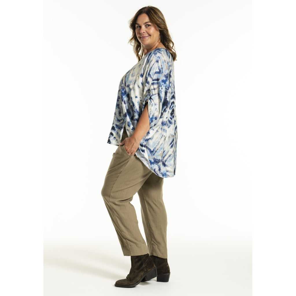 Gozzip Woman GElissa Oversize Blouse Oversize Blouse Blue print
