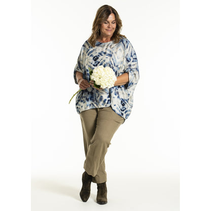 Gozzip Woman GElissa Oversize Blouse Oversize Blouse Blue print