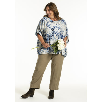 Gozzip Woman GElissa Oversize Blouse Oversize Blouse Blue print