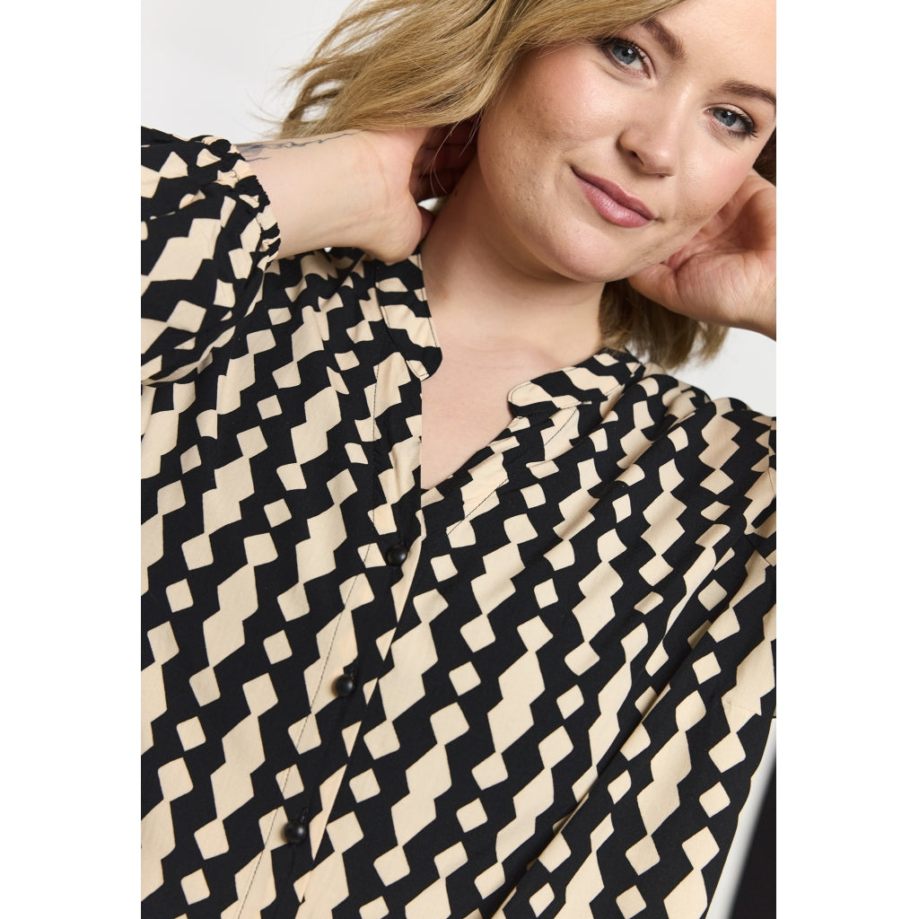 Gozzip Woman GElvira Shirt Shirt Black/Offwhite