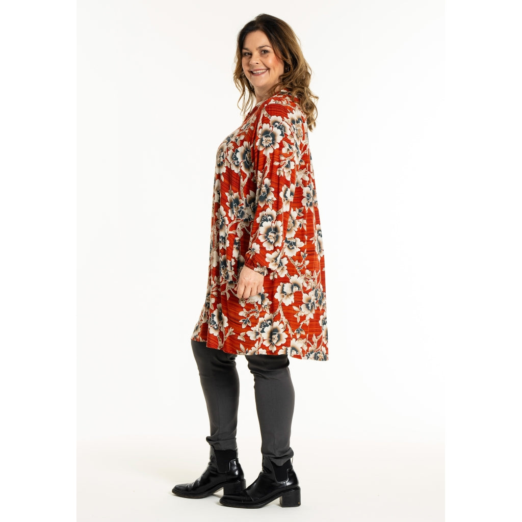 Gozzip Woman GEmily Tunic Tunic Pumpkin Flower
