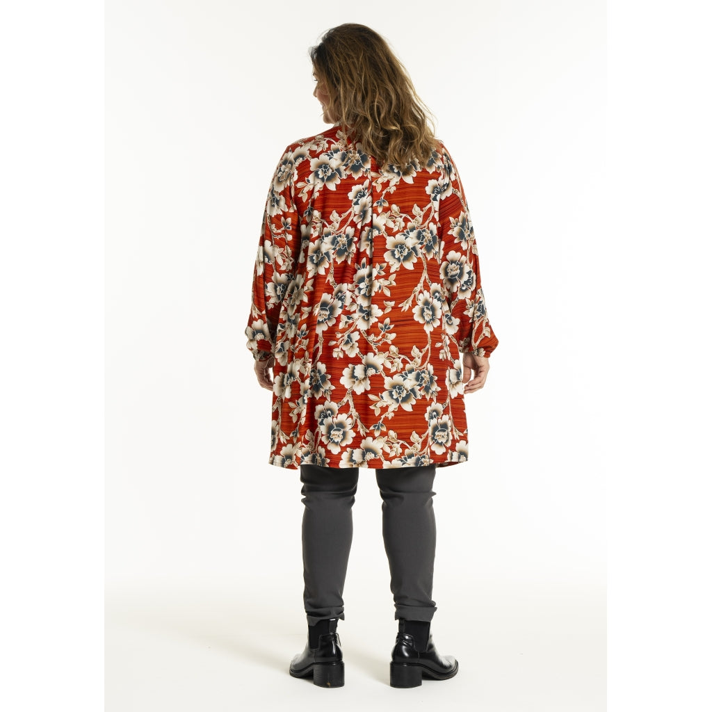 Gozzip Woman GEmily Tunic Tunic Pumpkin Flower