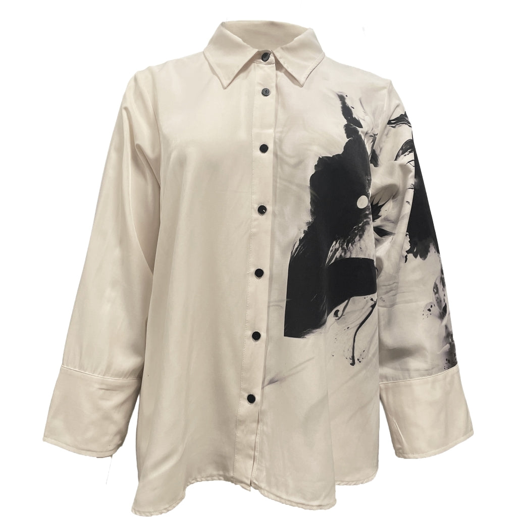 Gozzip Woman GEnya Shirt with print Shirt Offwhite with print