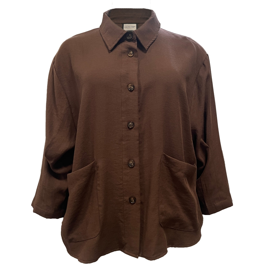 Gozzip Woman GErle Jacket Jacket Brown