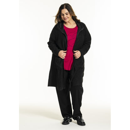 Gozzip Woman GGenia Hooded Cardigan Hooded Black