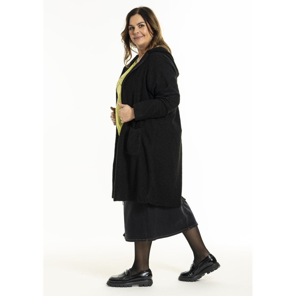 Gozzip Woman GGenia Hooded Cardigan Hooded Black