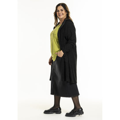 Gozzip Woman GGenia Hooded Cardigan Hooded Black