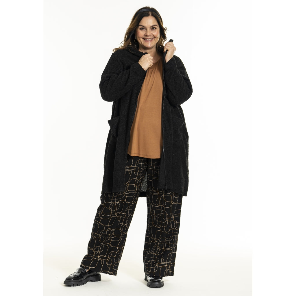 Gozzip Woman GGenia Hooded Cardigan Hooded Black