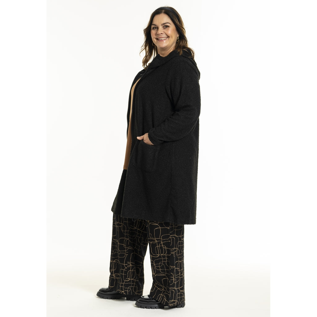 Gozzip Woman GGenia Hooded Cardigan Hooded Black