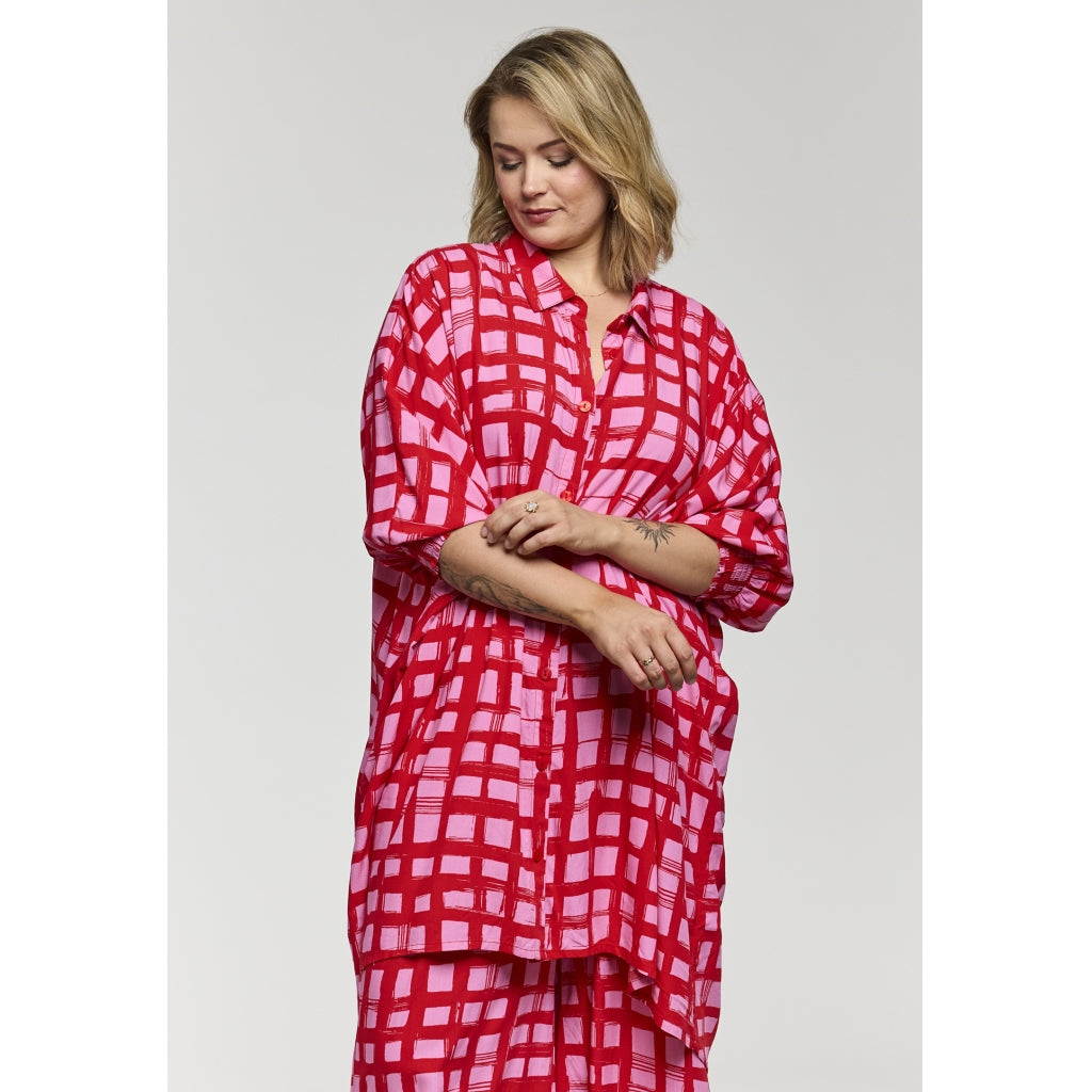 Gozzip Woman GGerda Oversize shirt Tunic Oversize shirt tunic Pink/Red