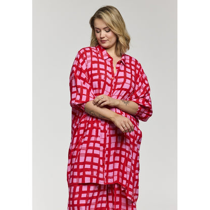 Gozzip Woman GGerda Oversize shirt Tunic Oversize shirt tunic Pink/Red