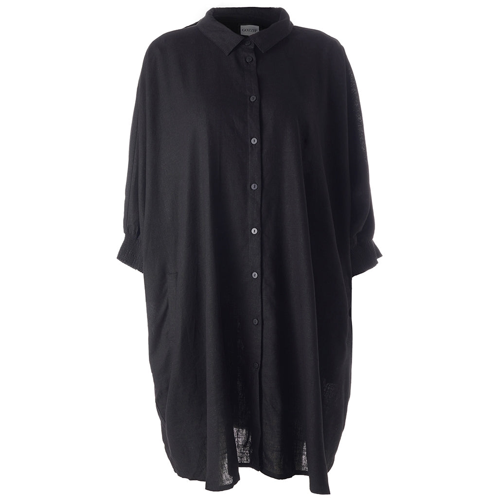 Gozzip Woman GGerda Oversize shirt Tunic Oversize shirt tunic Black