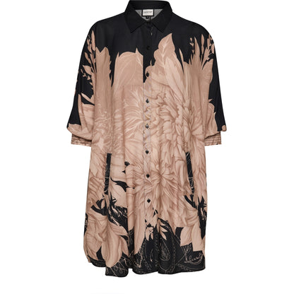 Gozzip Woman GGerda Oversize shirt Tunic Oversize shirt tunic Black with sand board