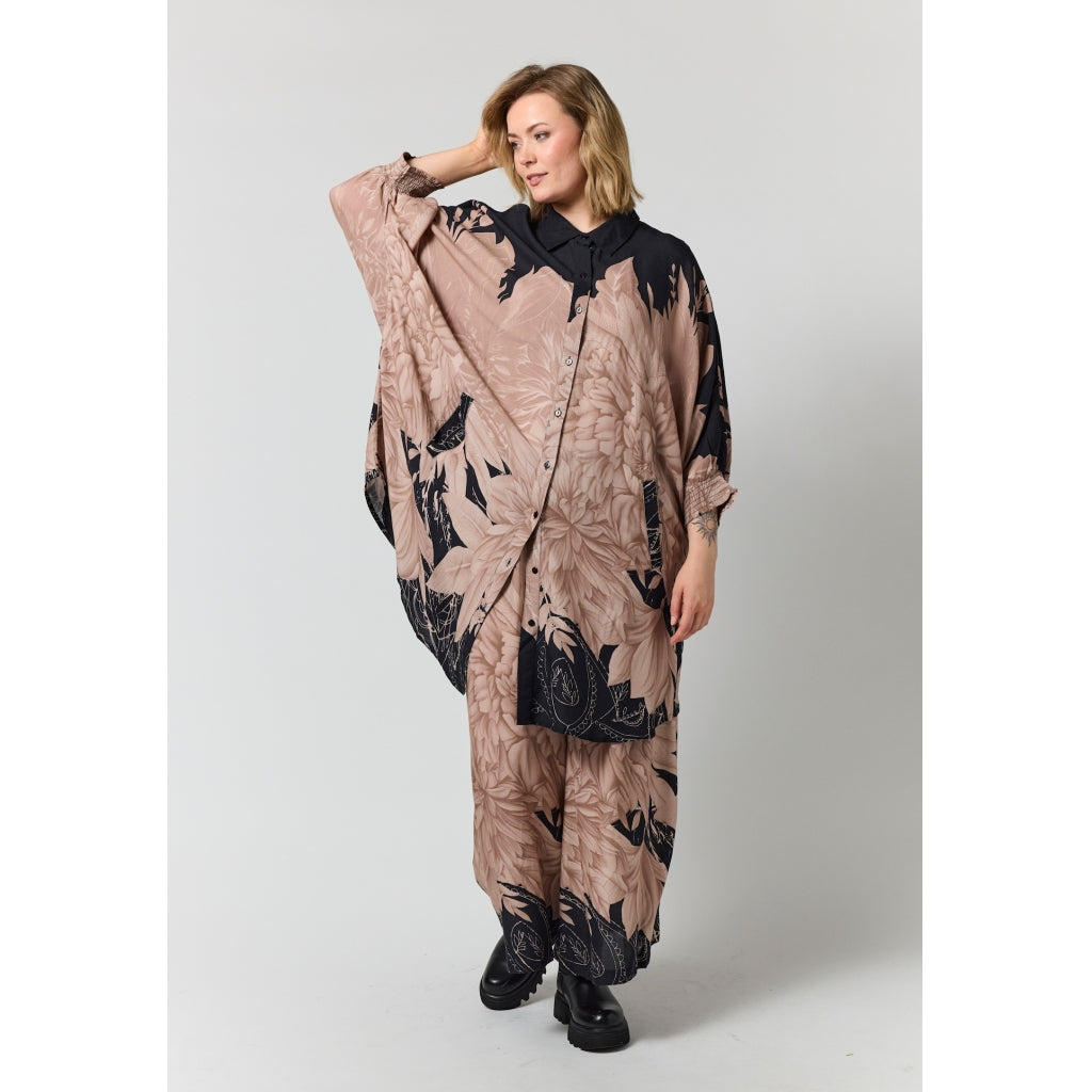Gozzip Woman GGerda Oversize shirt Tunic Oversize shirt tunic Black with sand board