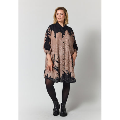 Gozzip Woman GGerda Oversize shirt Tunic Oversize shirt tunic Black with sand board