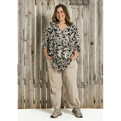 Gozzip Woman GGhita Blouse Blouse Black/Offwhite