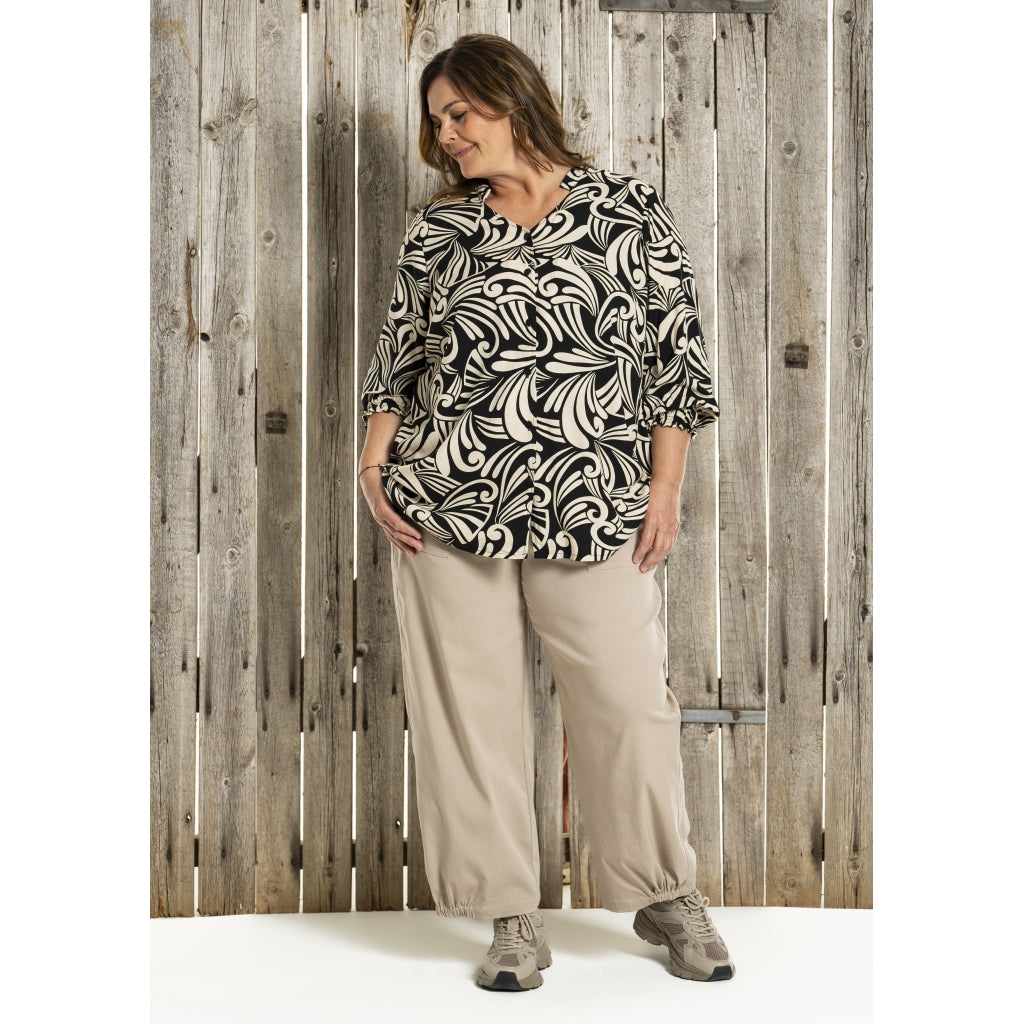 Gozzip Woman GGhita Blouse Blouse Black/Offwhite