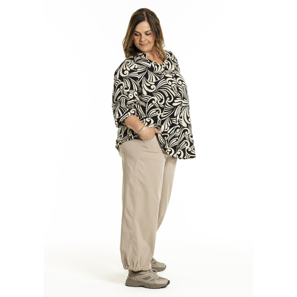 Gozzip Woman GGhita Blouse Blouse Black/Offwhite