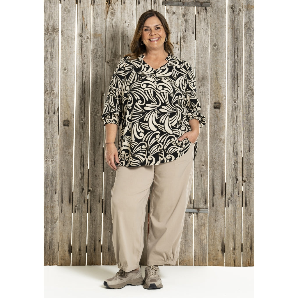 Gozzip Woman GGhita Blouse Blouse Black/Offwhite