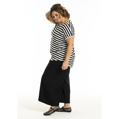 Gozzip Woman GGitte T-shirt striped T-Shirt Black Stripe